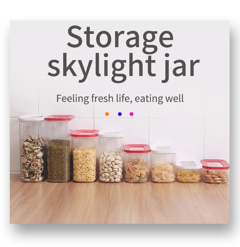 Airtight Transparent Kitchen Skylight Food Storage Container