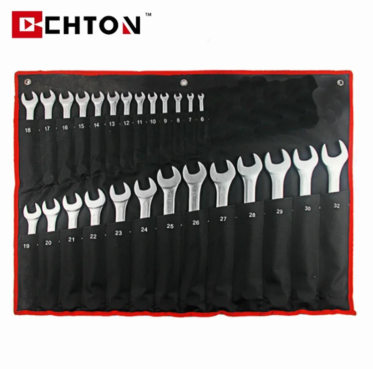 Professional 25 Pcs Crv Double Open End Spanner Set Wheel Spanner