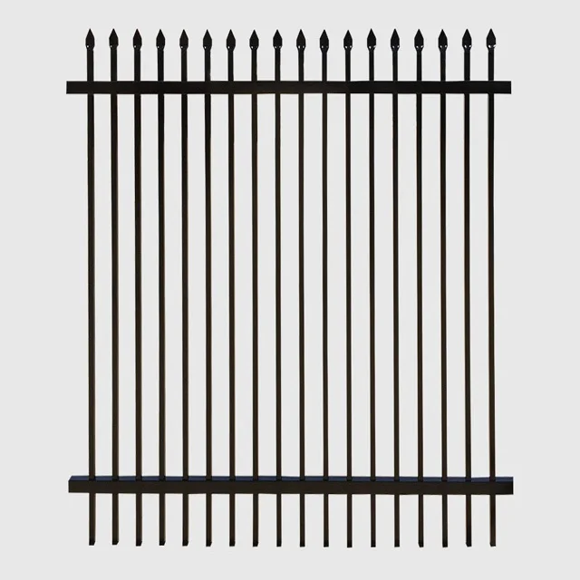 2.1mx2.4m powder coating black garrison fence