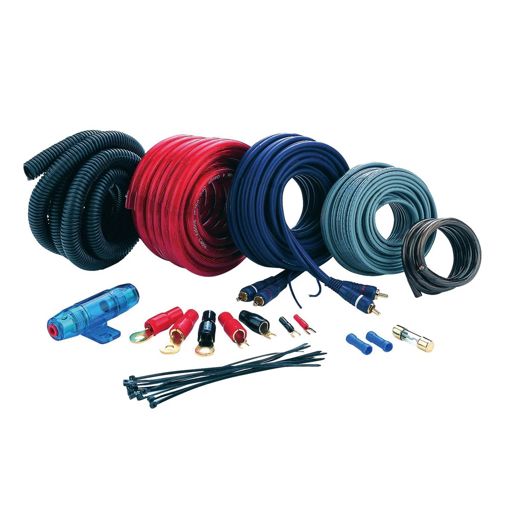 Psk5,8 Gauge Matt Blue And Matt Amplifier Wiring Kit Rca For Car Audio