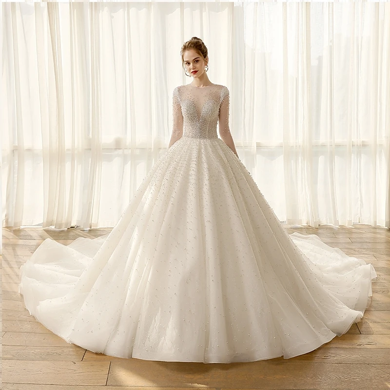 Sl8189 Luxury Heavy Beading Bride Dress ...