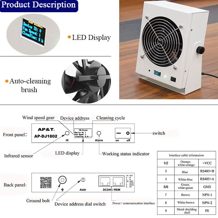  Mini Anti-stati eliminator Ionizing Air Blower industrial air ionizer