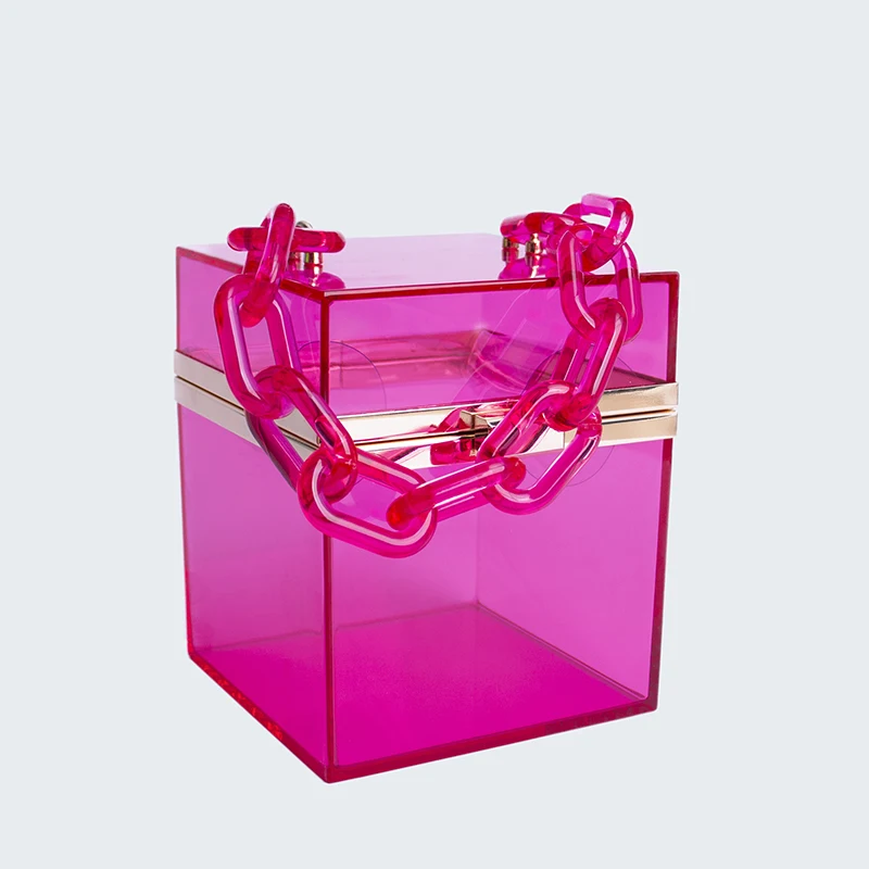 Female Bag Polygonal Small Box Handbag Acrylic Transparent Box Bag Fashion  Trend Personality Diagonal Bag Clear Bags Women Bag - Transparent Bags -  AliExpress