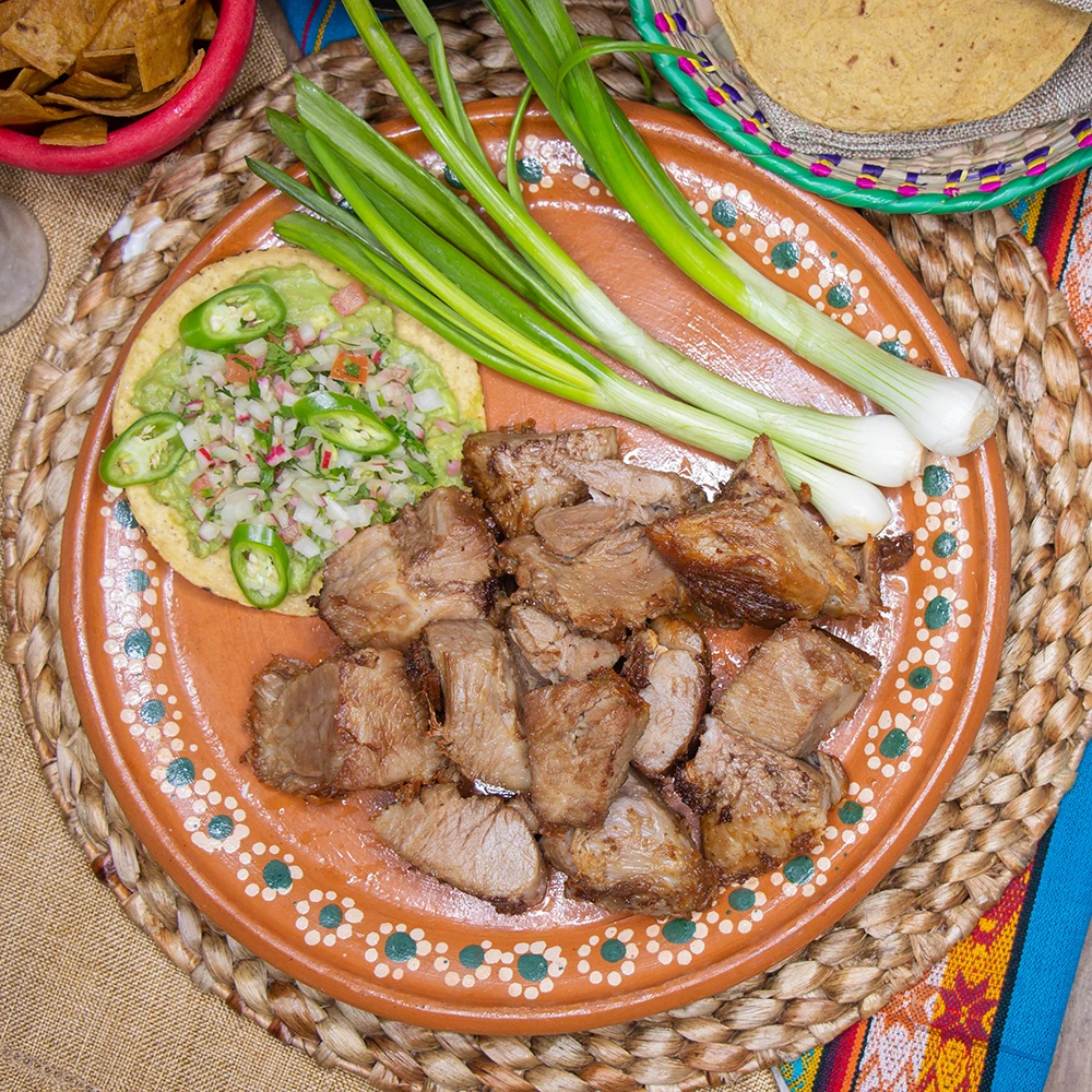 Carnitas De Cerdo Fully Cooked Seasoned Pieces Of Pork Meat The