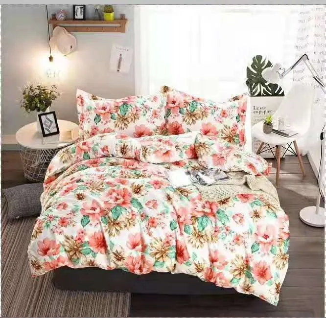 Long Stapled Cotton Washing Cotton Quilt Cover With Filling And