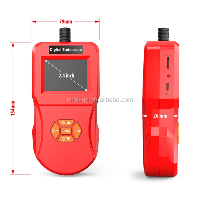 5.5mm Industrial Endoscope Inspection Camera 2.4 Inch Ips Hd Screen