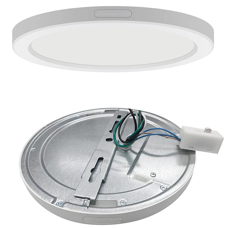 worbest led吸顶灯齐平安装座,圆形led天花板lam 3 in1 ip44,用于厨房