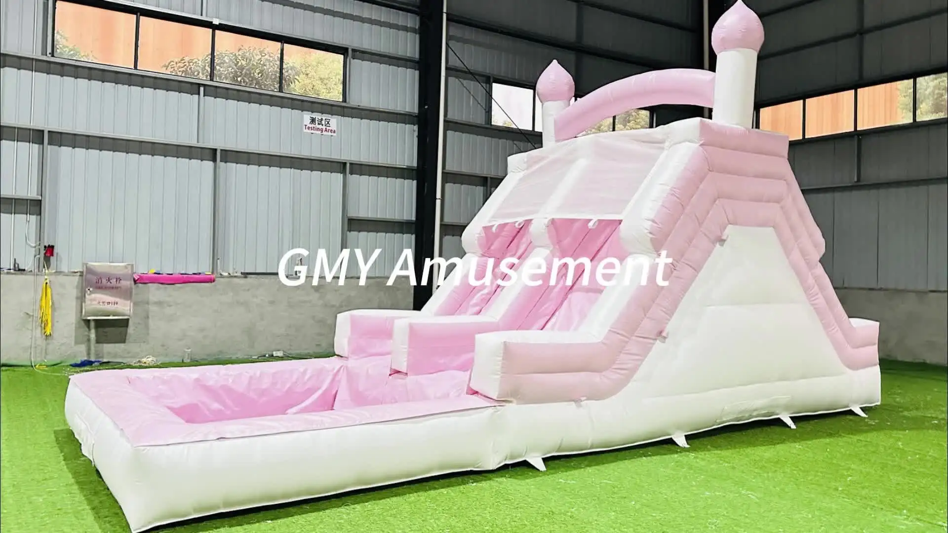 New Popular Kind Outdoor Pastel pink Water Slide Inflatable