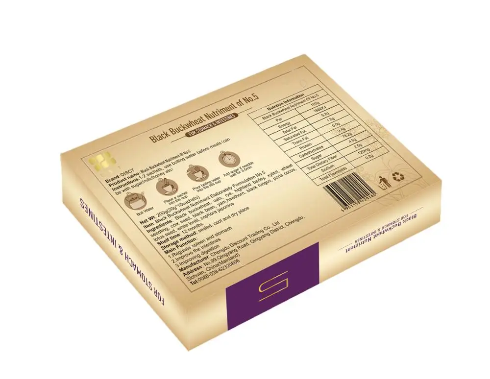 private label no5 black buckwheat nutriment fast instant food