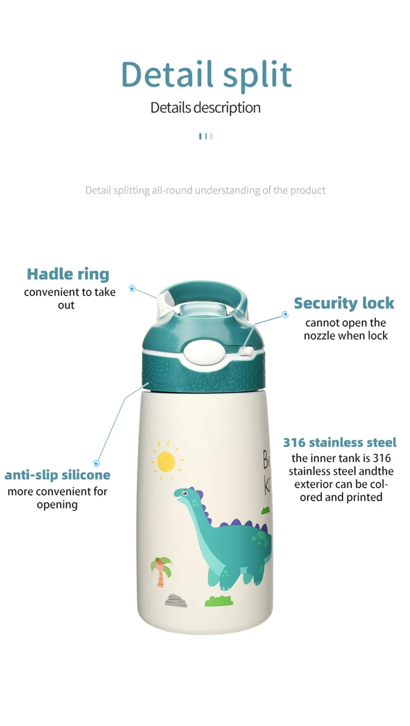 Aohea High Quality Stainless Steel  Water Bottles Hot Cold Insulated Kids Water Bottle With Custom Logo details