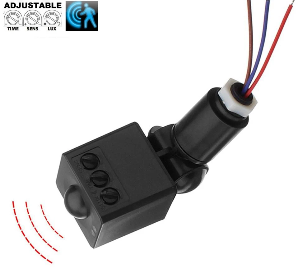 2018 Outdoor Ip54 Adjustable Waterproof Microwave Motion Sensor Switch