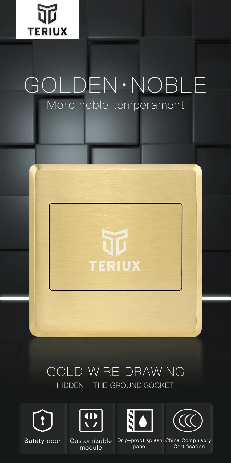 Wholesale USA standard brass electrical power supply 16A hidden socket box