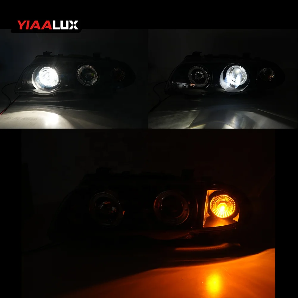 product car accessories for bmw 3 series e46 1998 2001 halogen headlights modified daytime running front lamps plug and play-16