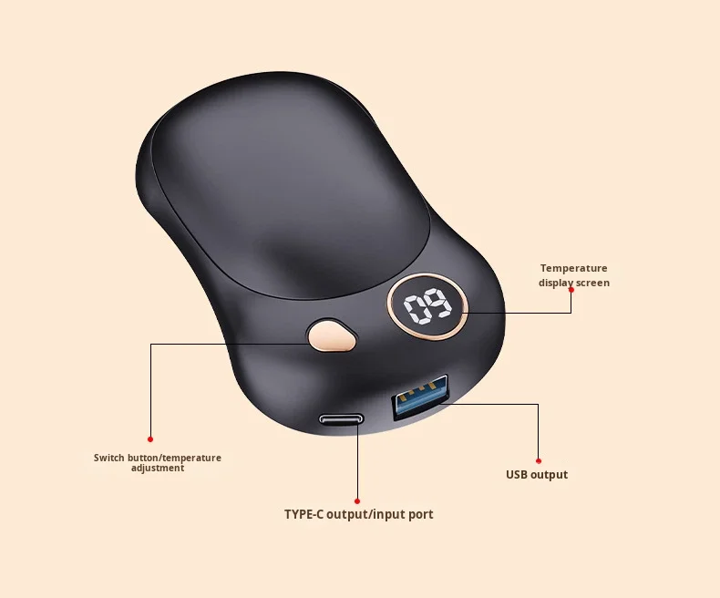 Hand Warmer, USB, 10000mAh, Portable - detail 16