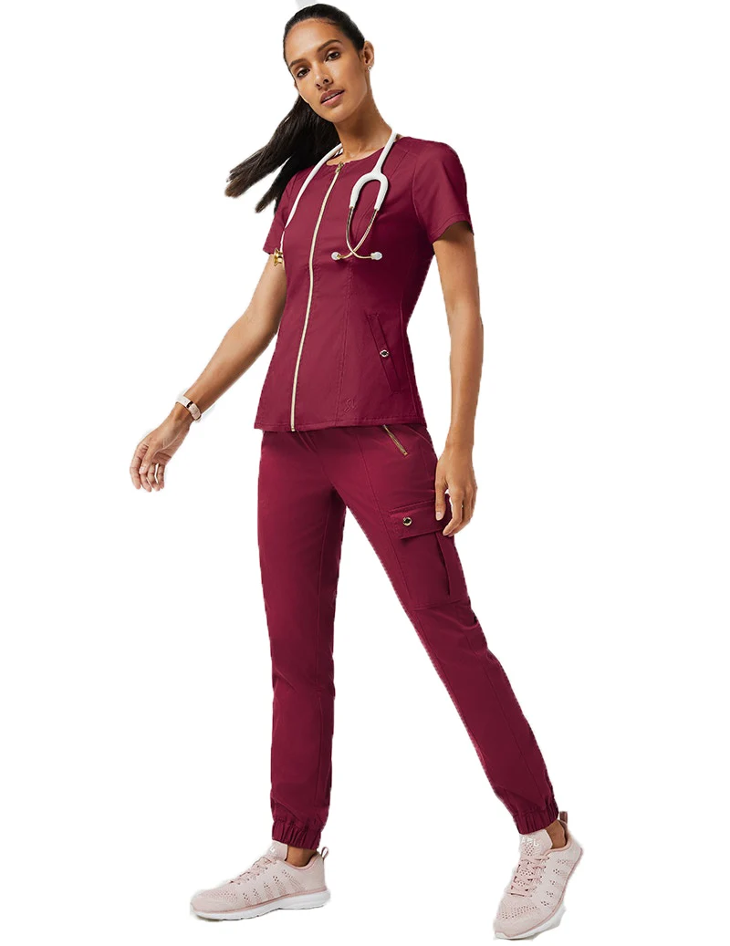 Wholesale Solid Fashion Antimicrobial Polyester Cotton Spandex Nurse