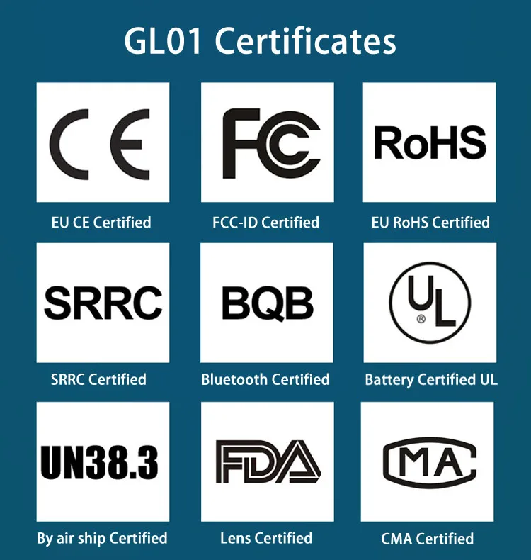 眼镜 太阳镜  我们的 gl01 骨传导太阳镜证书如下: 欧盟 ce,eu rohs