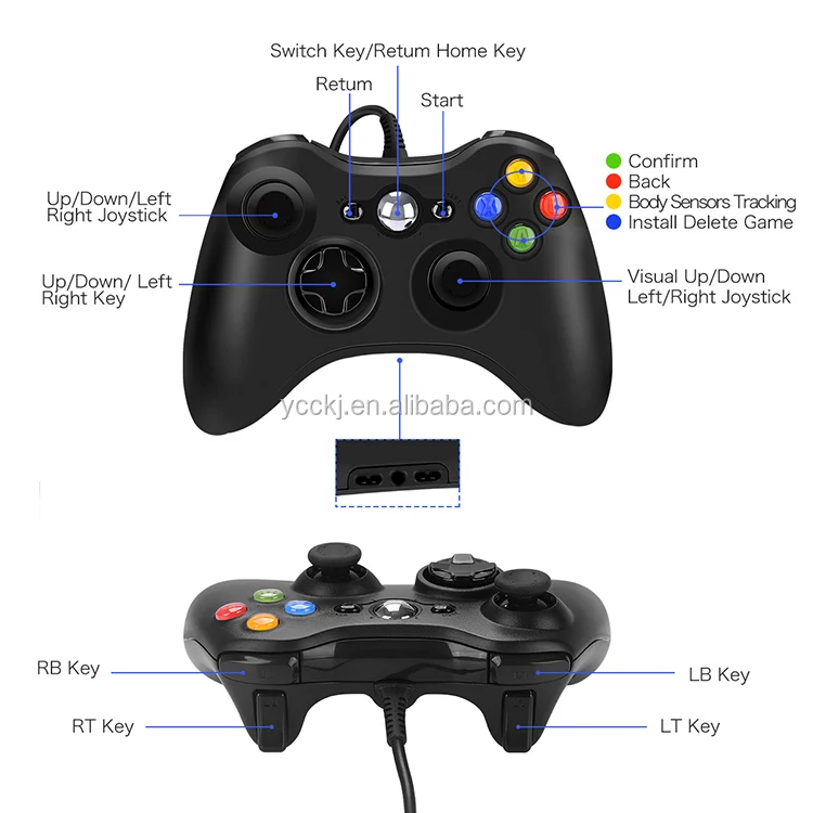 Yccteam Wired Controller For Xbox360 Wired Game Pad Joystick Support X 360 Pc Android Buy Controller For Xbox360 Bluetooth Controller For Xbox360 Wired Controller For Xbox360 Product On Alibaba Com