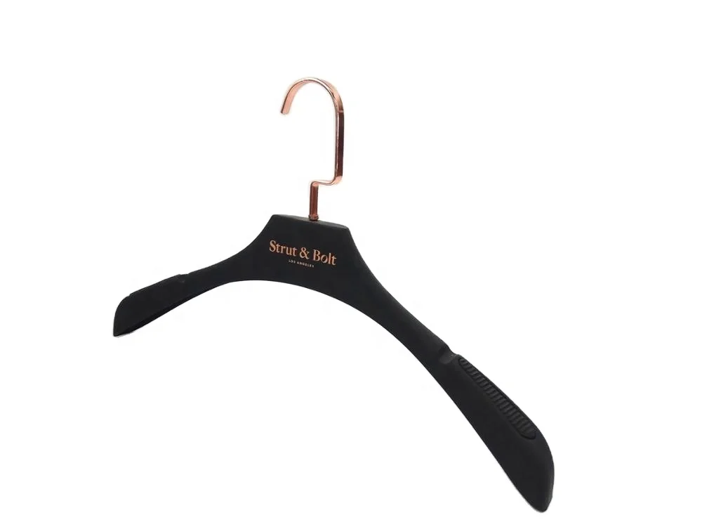 Rose Gold Hook Plastic Skirts Hanger Rubber Coated Coat Hanger Buy