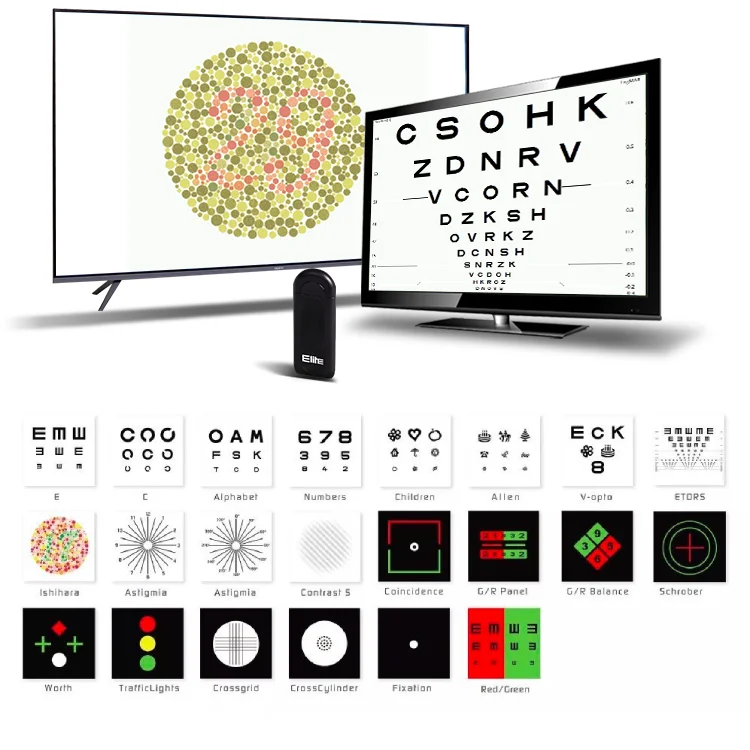 Vision Chart Imperial And Metric Visual Acuity Chart Snellen Color Test