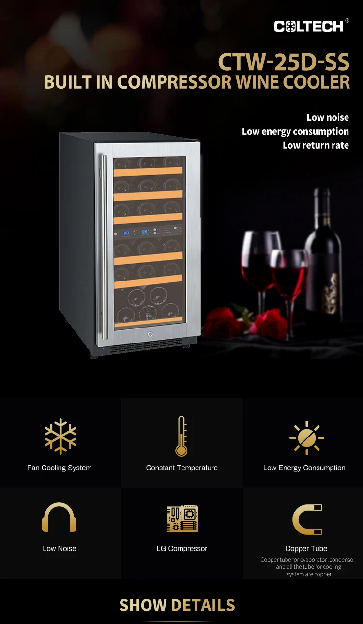 Mini Built In Lg Display Fridge Cellar Wine Cooler Refrigerator Buy