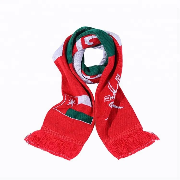 High Quality Wholesale Satin Football Fan Scarf Football Fans Scarf
