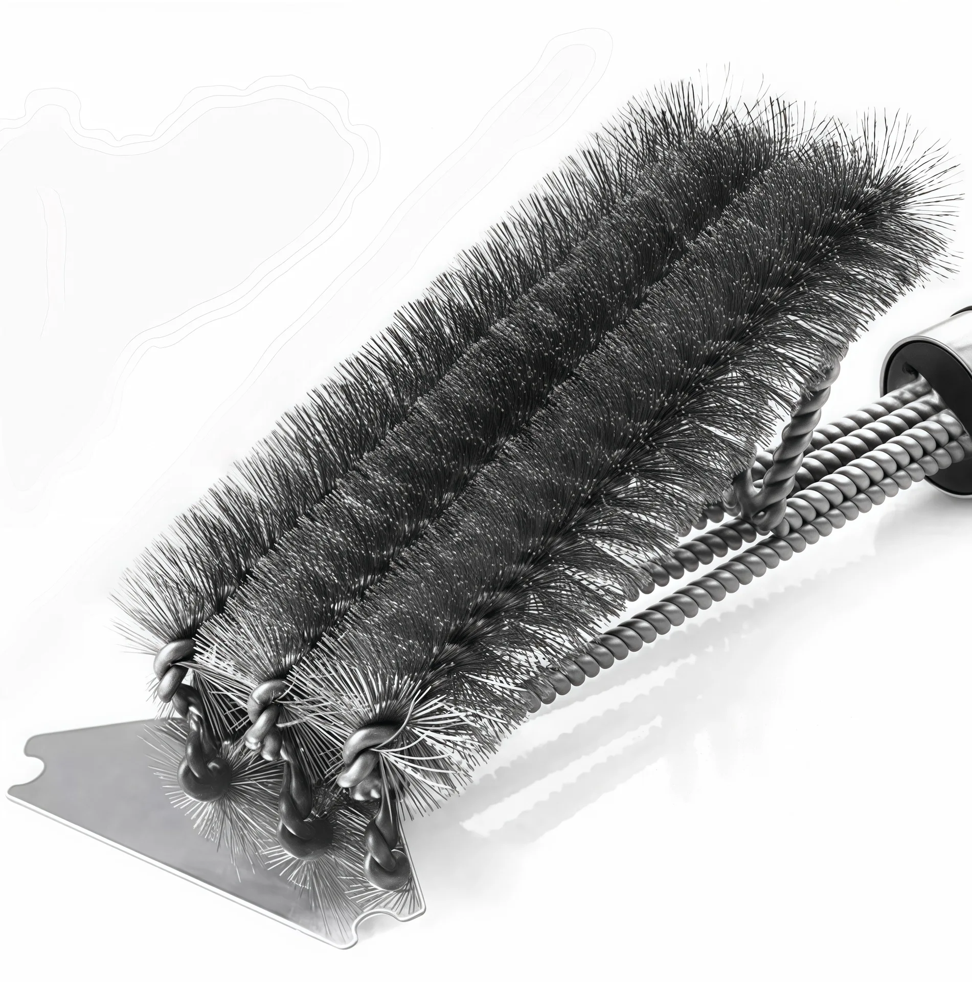 Stainless Steel Plastic Handle Multi-Function Durable Reusable Grill Cleaning Wire Brush for Barbecue and Oven BBQ Tools supplier