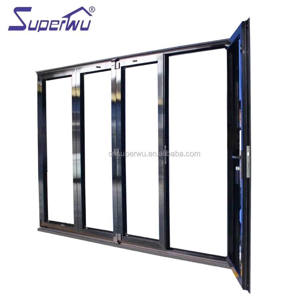 Low-E glass accordion kitchen custom bi fold aluminum folding doors