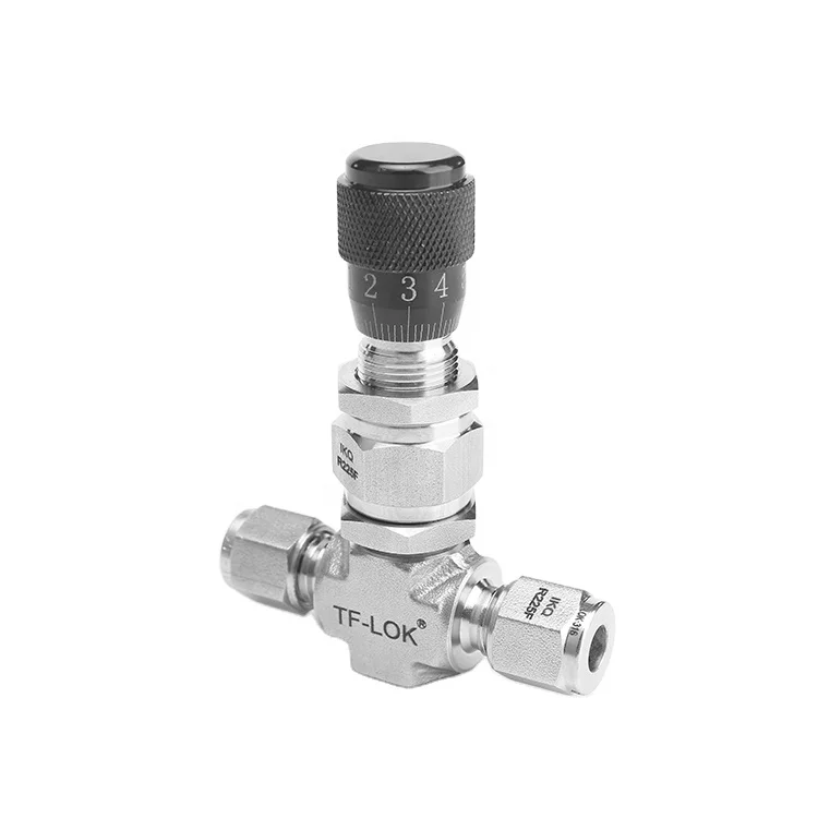 Hot Male Flow Micro Metering Valve Tube Fitting Stainless Steel Needle