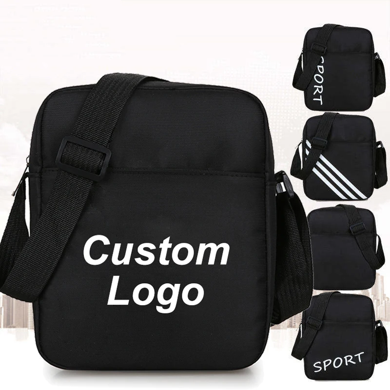 Custom Casual Logo Men's Messenger Bags Small Cross Body Unisex Outdoor Shoulder Tool Bag For