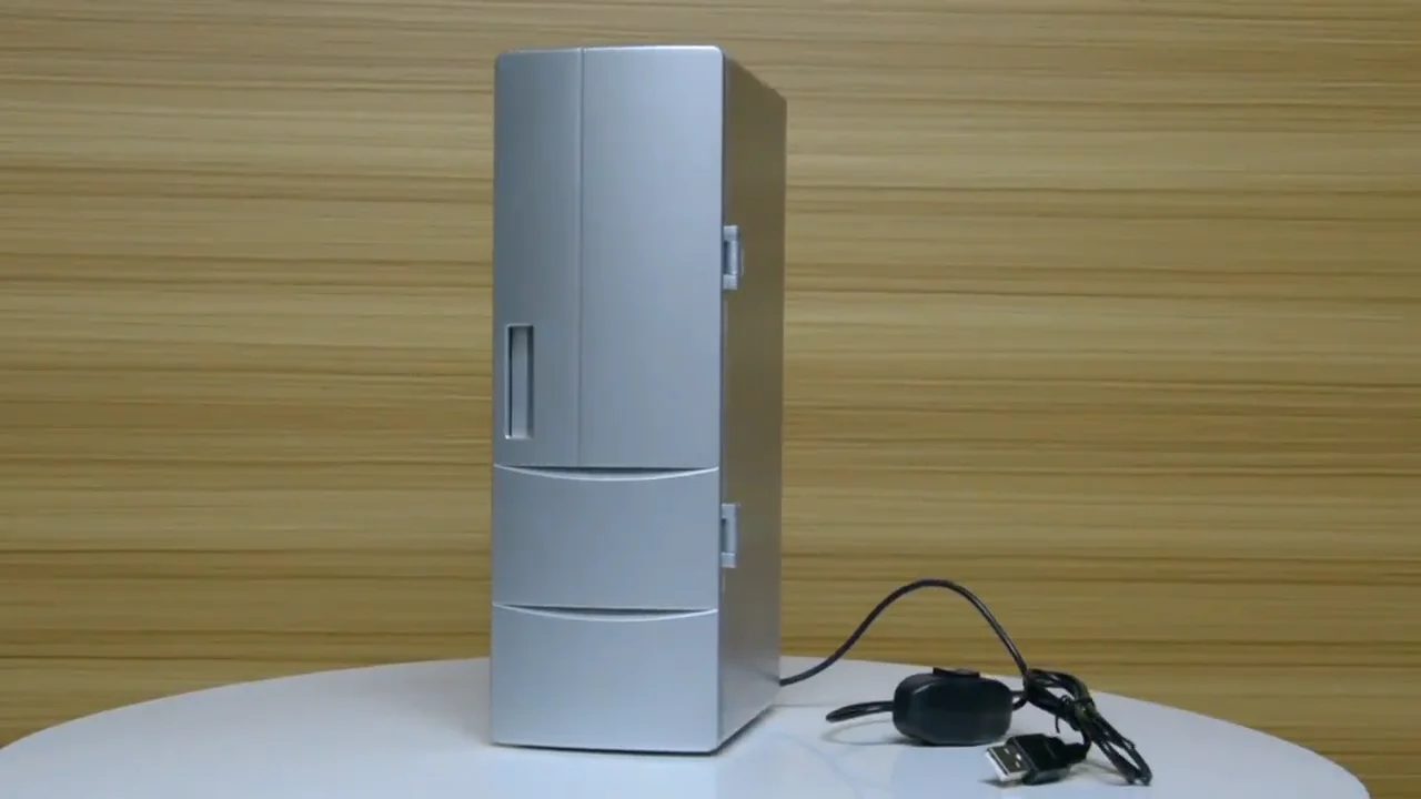 Usb Mini Travel Fridge Electricity Small Portable Office Freezer Abs