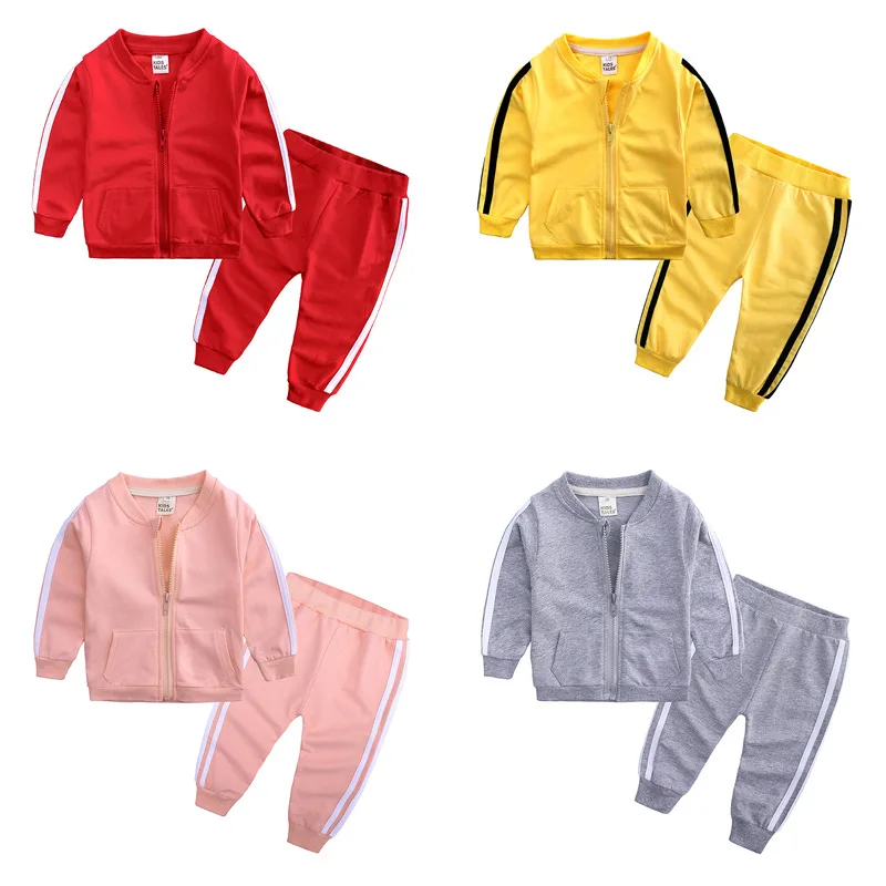 baby striped sport girl toddler boutique clothing set 2 pieces unisex