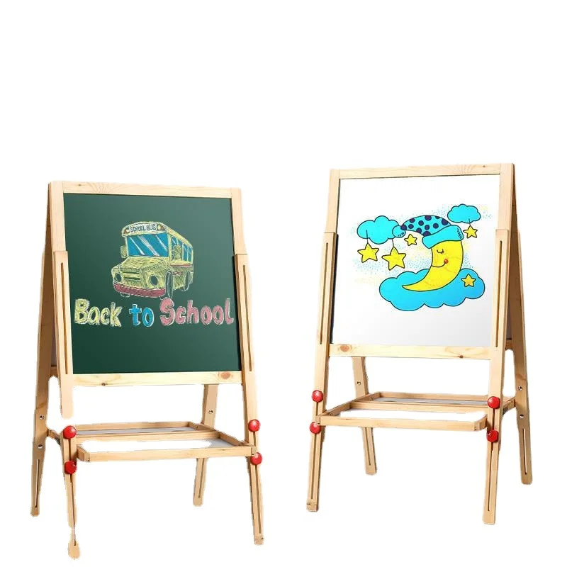 Kids Art Easel Whiteboard And Chalkboard Double Sided Easel Buy