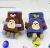 Winter Children's Cashmere Knit Gloves Winter Half Finger Flap Thicken Warm Gloves Baby Cartoon Gloves