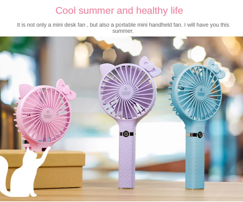 With flashlight ventilateur foldable standing  quiet pocket usb personal cooling mini fan outdoor