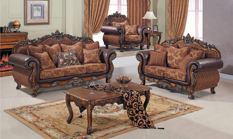 Import Furniture From China,Sofa Wood Carving Living Room Furniture