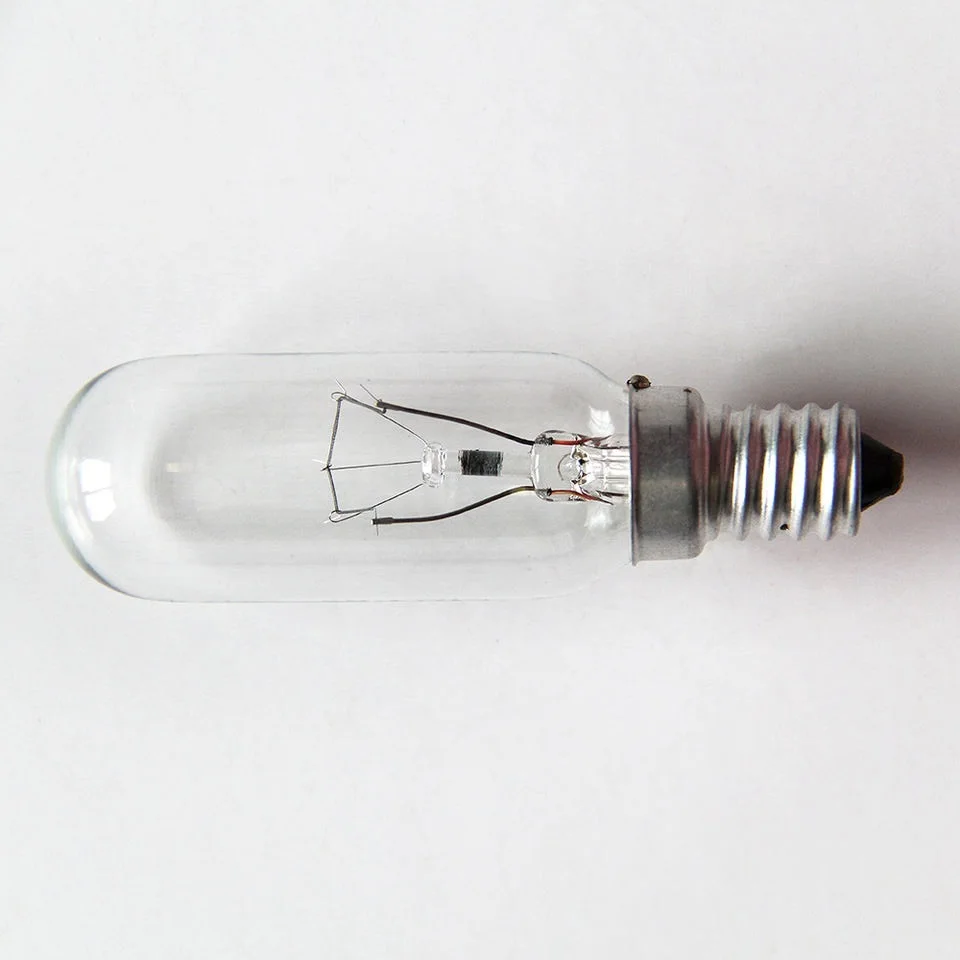 220v 230v 240v E14 Cylindrical Incandescent Light Bulbs T25 25w 40w 360