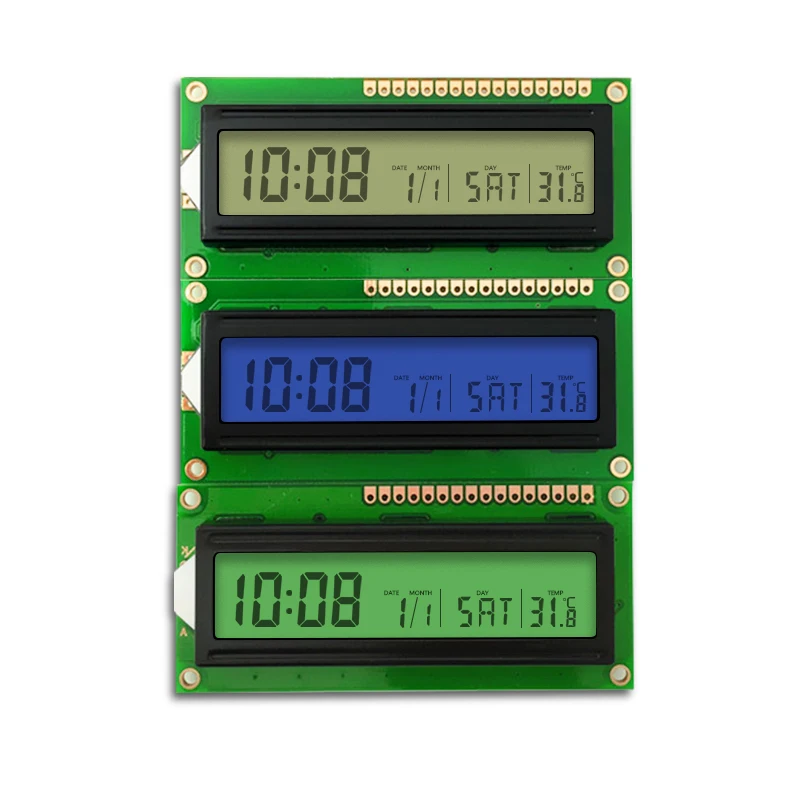product customized yellow green blue 16x2 monochrome stn mono 33v 5v 1602 216 character lcd display-2
