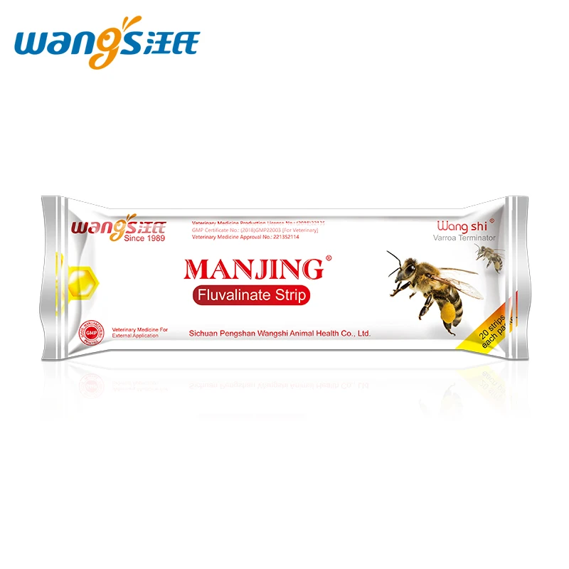 
Wangshi MANJING fluvalinate strip bee medicine for varroa mite treatment 
