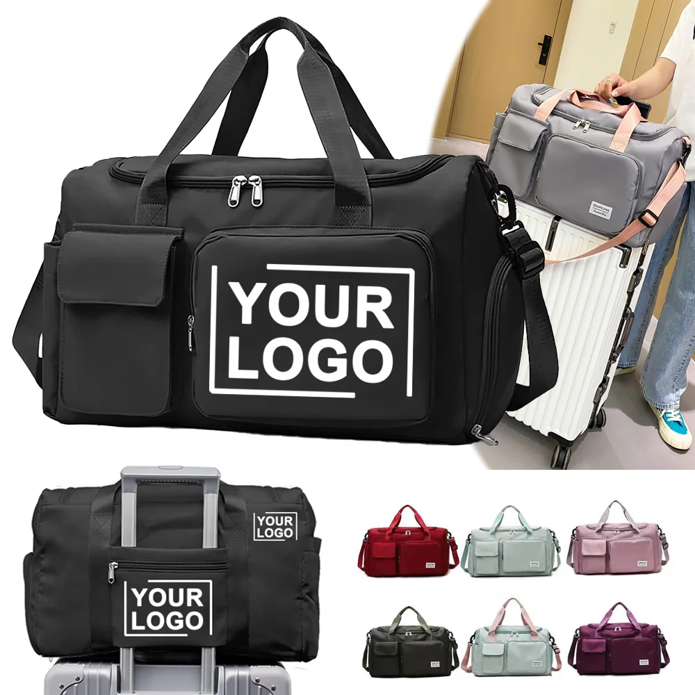 Customized women weekend overnight gym sports waterproof luggage bag travel bag