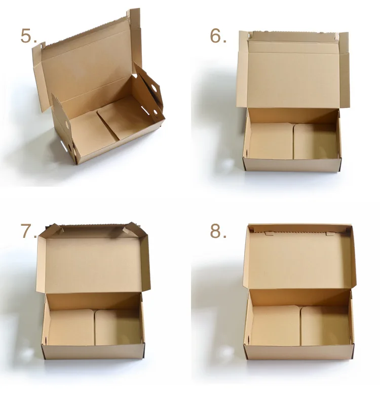 In Stock Kraft White Cardboard Shoes Packing Box Wholesale Womens