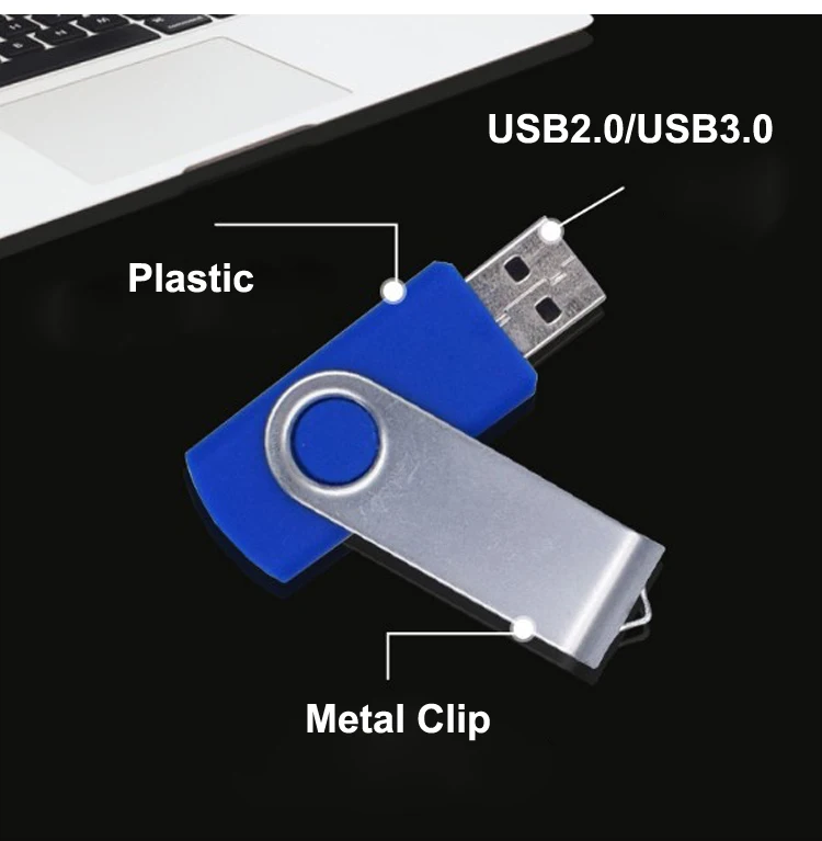 Rotate Metal Gift USB Flash Drives Bulk Cheap Swivel 1GB Corporate - ANKUX.COM