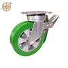 Total Brake 5"/6"/8"/10" Elastic PU Industrial Caster Wheel Heavy Duty Flexible Impact Resistance
