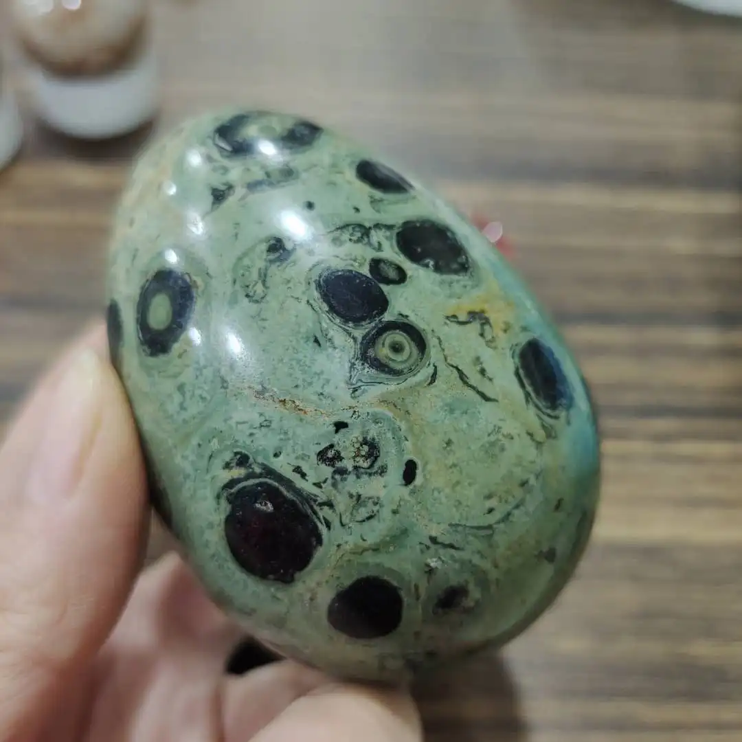 水晶抛光工艺品孔雀眼蛋装饰愈合 - buy 孔雀眼cabochons,孔雀眼石