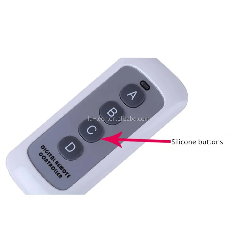 Taidacent Four Button Curtain Gate Remotes 433mhz Rolling Code Remote