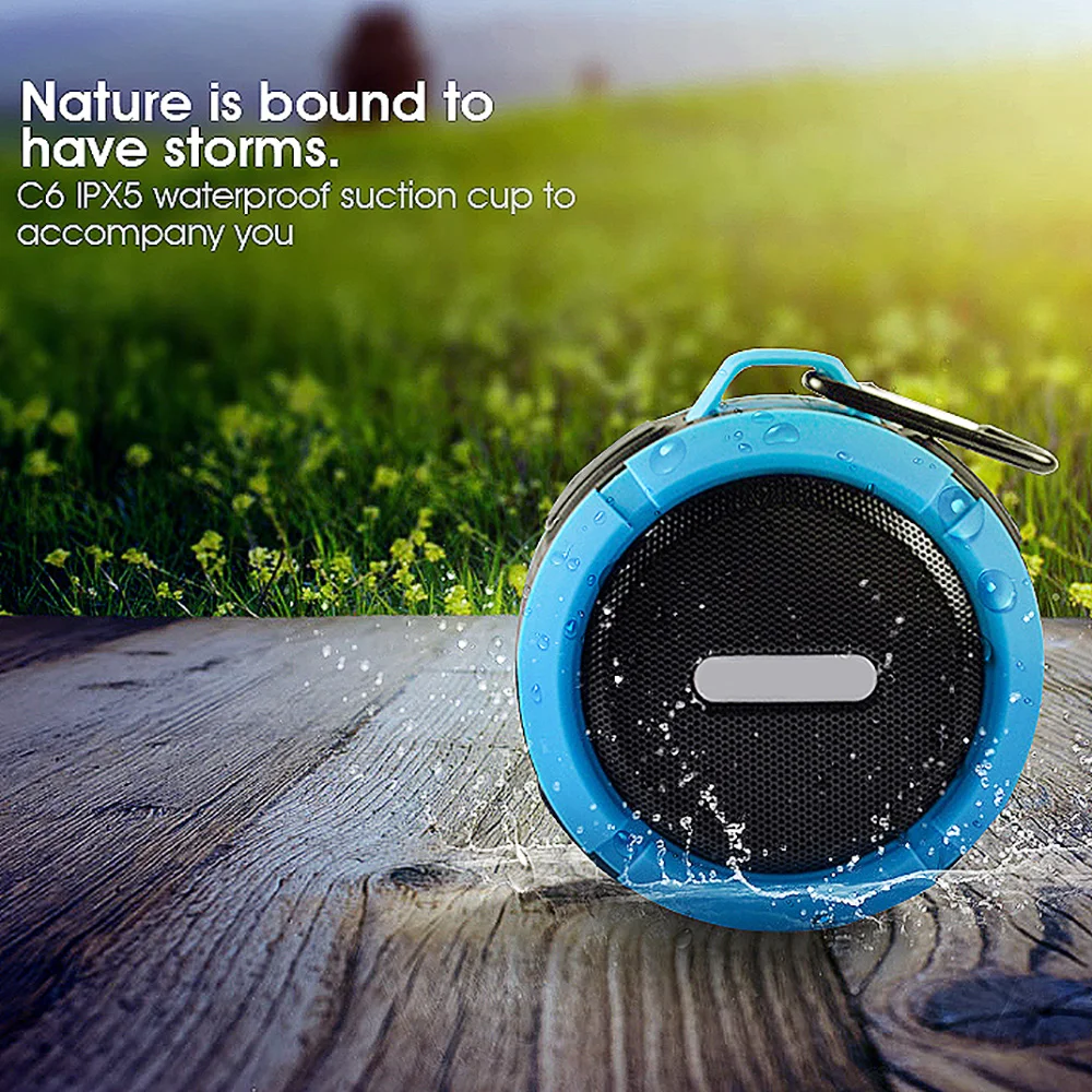 Bluetooth Speaker 3.0 Waterproof Portable Outdoor Wireless Mini Loudspeakers Speakers with Suction Cup for iphone Samsung C6 - ANKUX.COM