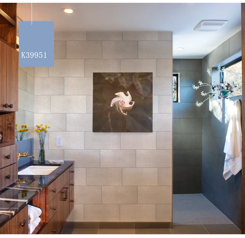300x600mm Best Selling Prefab House Fancy Ceramic Bathroom Wall Tiles