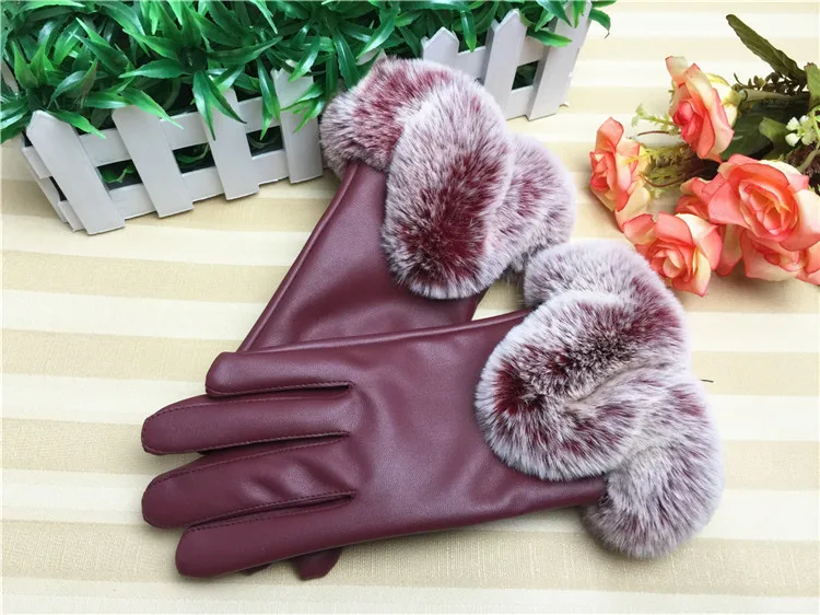 fur lined waterproof gloves