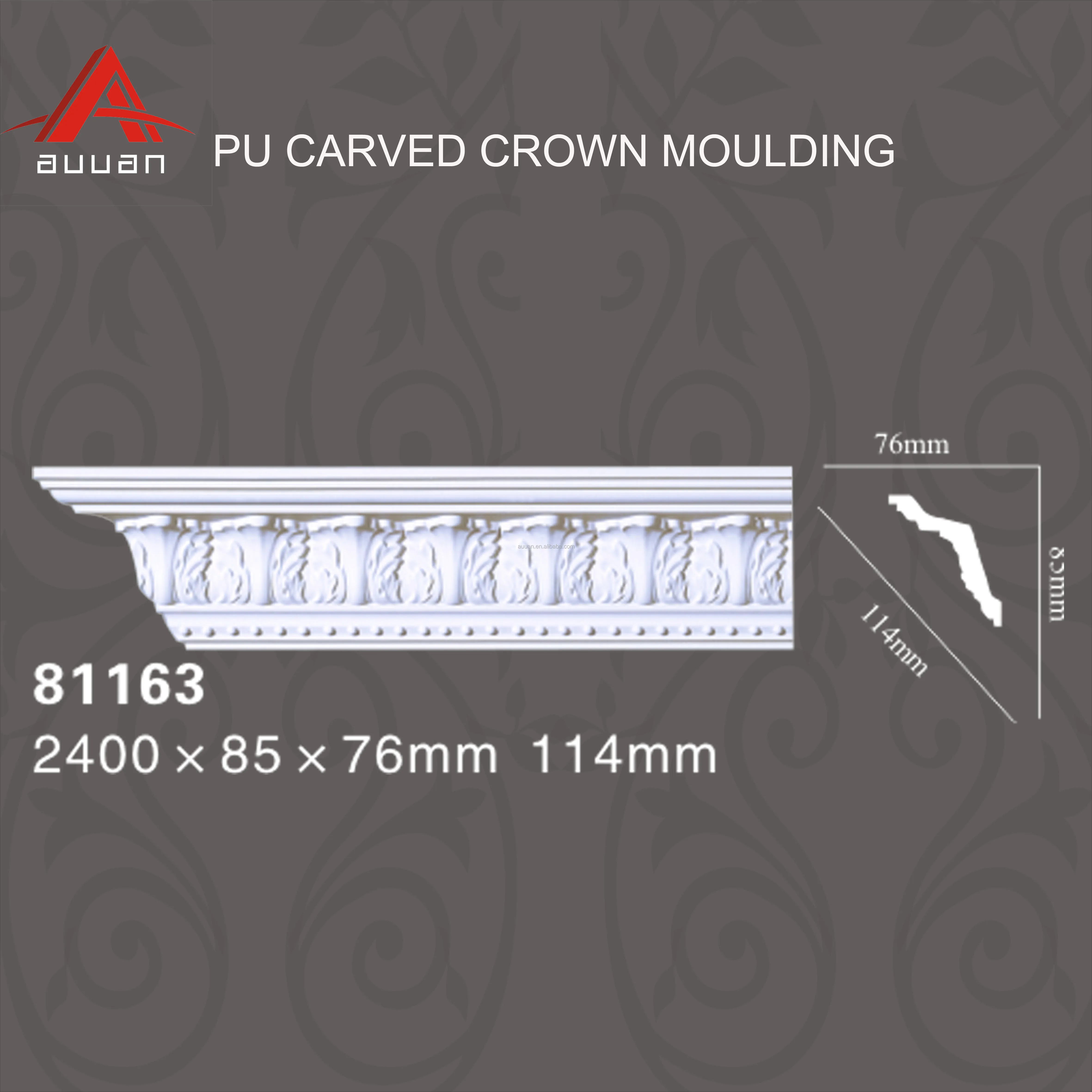 Chinese Cheap Polyurethane Crown Moulding Pu Bar Cornice Moulding