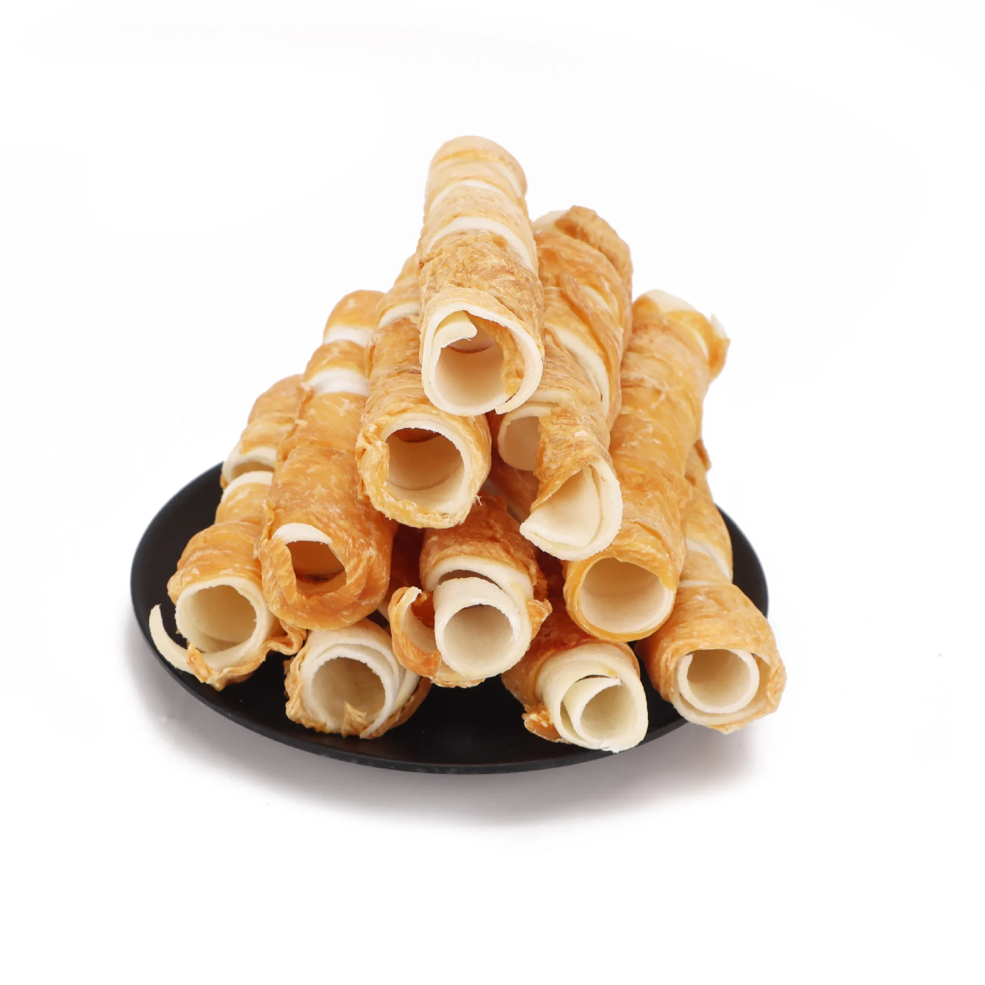 Foreign Trade Export Chicken Cowhide Molars Spring Roll Dog Snacks details