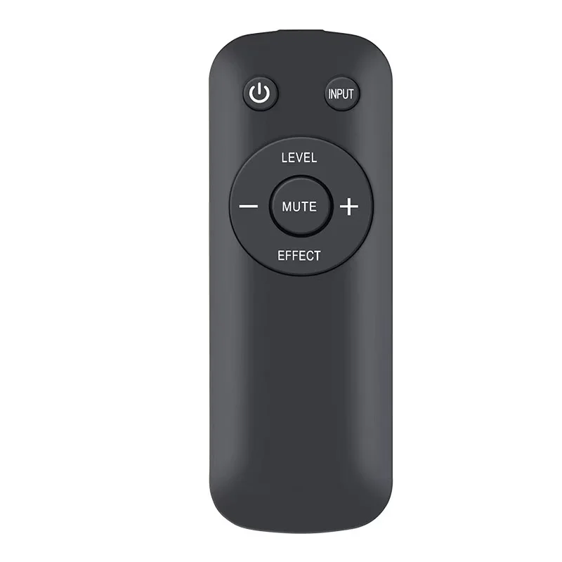 Close-up of Logitech Z607 remote showing IR emitter window and battery compartment